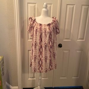 NWT Large Pink Snakeskin Dress